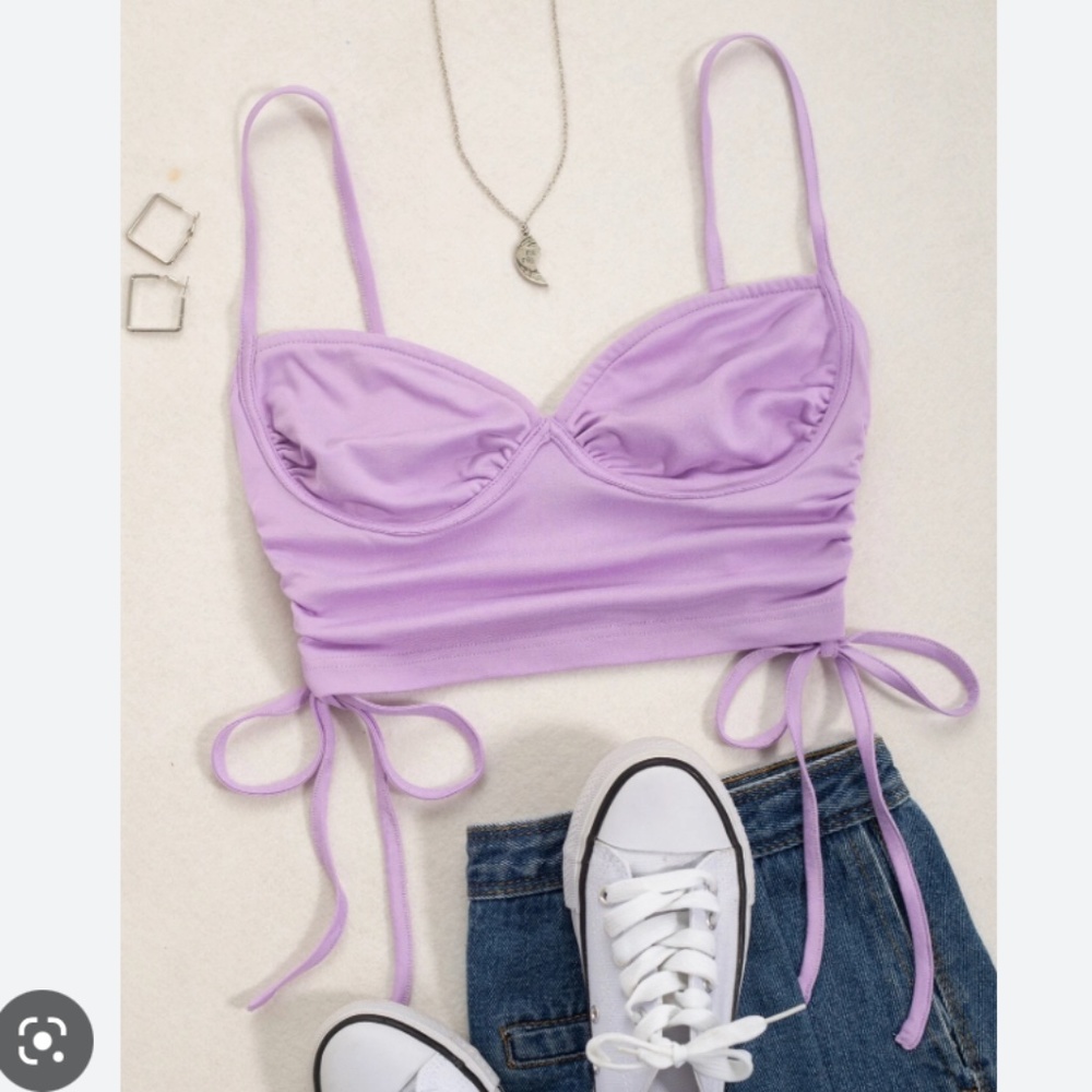 NWOT SHEIN | Drawstring Ruched Side Bustier Cami